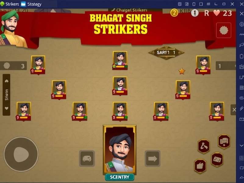 Bhagat Singh Strikers character customization screen